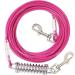 Yard leash for dogs with shock absorbing 3-15m yard leash tie out leashes tie out cables for dogs yard leash (rose red 9m) 9m rose red
