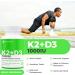 Max Strength Vitamin D3 + K2 1000 IU with MK-7 120mcg - D3 + K2 Vitamin for Heathy Strong Bones Teeth & Immune Support 120 Vegan Capsules 120 count (Pack of 1) - Buy Online on GoSupps.com