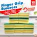 10pk Heavy Duty Sponge Scourer with Finger Grip | Multi-purpose Kitchen and Bathroom Cleaning Sponges and Scrubbers | SOL Sticker Included - Buy Online on GoSupps.com