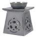 Guru Shop Indian fragrance lamp essential oil diffuser tealight holder for aromatherapy aroma lamp made of bacon stone - endless node cream white 11x9x9 cm fragrance lamps & oil lamps