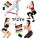 TROTH Resistance Bands Set - Home Gym Strength Training Equipment for Women and Men | Fitness Accessories for Pilates, Squats, Yoga, and Pull-Up Workouts - Buy Online on GoSupps.com