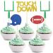 48 Pieces Football Cupcake Toppers Rugby Ball Cake Toppers Rugby Football Cake Decorations for Birthday Baby Shower Party Supplies - Buy Online on GoSupps.com