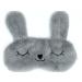 BE Cute Plush Sleep Mask Unicorn Bear Panda Bunny Kids Girls Women Gift Blindfold Eye Cover (Gray Bunny)