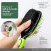 Double Sided Pet Brush with Free Cleaning Tool - Dog & Cat Grooming Brushes for Shedding - Rounded Pins & Bristles - Anti Slip Handle - Buy Online on GoSupps.com