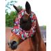 Harrison Howard Stretable horse mask with UV protection super comfortable gently to skin and breathable geometric motif orange XL extra full size extra full (extra large) orange geo printing