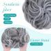 S-Noilite Dark Grey Hair Scrunchies for Women - Thick Messy Bun Chignons Ponytail Extensions - Buy Online on GoSupps.com