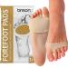 Brison Metatarsal Pads for Women Men Ball of Foot Cushion Sleeves Burning Sensations Forefoot Blisters Metatarsalgia Pain Relief Foot Health Care Tight Fitting Feet Beige Large