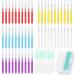 Zopeal 250 Pcs Interdental Brush for Braces Disposable Floss for Braces Dental Brush Floss Picks Dental Tooth Flossing Head Oral Hygiene Flosser Toothpick Soft Cleaning Tool (Stylish Color)
