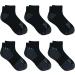 Hanes Men's X-Temp Performance Ankle Socks 6-Pack (12-14) Black/Grey - Buy Online on GoSupps.com