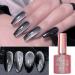 Sadodo Cat Eye Magnet Gel Nail Black Silver Polish Cat Eye Nail Dark Punk Polish Sparkling Magnetic Glitter Effect Soak Off LED UV Gel BLACK SILVER CATEYE - Buy Online on GoSupps.com