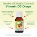 CHILDLIFE Essentials Organic Vitamin D3 Drops for Infants & Newborns - Baby Vitamin D Drops 400 IU per Liquid Drop Immune & Bone Health Support USDA Organic Flavorless - 0.21 Fl Oz (1 Pack) 0.21 Fl Oz (Pack of 1) - Buy Online on GoSupps.com