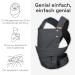 Marsupi Babystrage Classic 2.0 | Lightweight Baby Carrier for Newborns & Toddlers (3.5-15 kg) | Compact & Stable | Size S/M in Gray - Buy Online on GoSupps.com