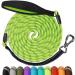 Aystkniet Bungee tow leash for dogs 3m 5m10m 15m 20m shock -absorbing dog leash with padded handle reflective threads lockable hooks for medium large dog 15m 8mm green