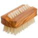 Redecker Natural Pig Bristle Travel Nailbrush with Waxed Olive Wood Handle  2-1/4-Inches Pig Bristle and Waxed Olive Wood