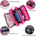 WANDF Toiletry Bag Water-Resistant Nylon Travel Wash Bag Lightweight Dopp Kit for Men and Women(A-Pure Pink) - Buy Online on GoSupps.com
