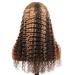 BLY 32 Ombre Highlight Lace Front Wig - Deep Wave #427 Human Hair, Pre-Plucked, Glueless, 180% Density - Buy Online on GoSupps.com