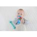 Teething Tube with Choke-Proof Safety Shield | Baby Hollow Teether Toys | Food-Grade Silicone | 3-12 Months | Boys & Girls | Includes 1 Pair & 4 Cleaning Brushes | Star & Moon Design | Pink & Grey - Buy Online on GoSupps.com