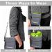 Dog Treat Pouch Bag with Poop Bag Holder, Clicker, Water Bowl - Gray/Green - Buy Online on GoSupps.com