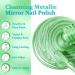 Chrome Nail Polish Green Nail Polish - Metal Mirror Effect Nail Varnish Quick Drying Nail Polish - Long Lasting No UV Needed Nail Art Nail Gel Polish at Home DIY Manicure 7ml - Buy Online on GoSupps.com