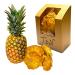 Bertrand 50 g decoration for cocktail pastry or indoors dried pineapple edible cardboard box with window dried pineapple decoration