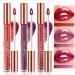 LANGMANNI 3Pcs Hyaluronic Acid Lip Gloss Set Hydrate & High Shine Clear Looking Lips Smooth Texture And Long Lasting Lip moisturizing Brightening 0.1oz/pc (#6+#7+#8)