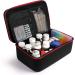 Travel Pill Bottle Organizer Case - Hard Shell First Aid Storage Box for Medication - Empty Emergency Medicine Bag (Case Only) - Buy Online on GoSupps.com