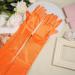 NQEUEPN Women Long Gloves Long Elbow Satin Gloves 21" Stretchy 1920s Opera Gloves Hand Care Moisturizing Gloves for Women Girls Evening Party Dance (Orange) - Buy Online on GoSupps.com