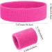 Shop Soft Cotton Piece Sweatband Set | Fitness Headband & Bracelet for Men & Women - Perfect for Running in Pink - Buy Online on GoSupps.com