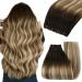 Youngsee real hair treats balayage treats real hair brown balayage blond hairy 35cm weft extensions real hair treating weaven extensions real hair twice 100g #2/6/24