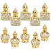 10 Pcs Glass Essential Oil Roller Bottles Gold Empty Glass Christian Holy Water Bottles Refillable Glass Clear Roll-on Bottles for Fragrance Essential Oil Perfume 10ml/15ml