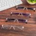 MMOWW 4 Pack Randless Reading Glasses for Men & Women - Clear Rectangular Blue Light Blocking Glasses (3.0X) - 4 Mixed Colors - Buy Online on GoSupps.com