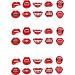 30 Stand Up Halloween Vampire Mouth Lips Fangs Themed Edible Wafer Paper Cake Toppers Decorations - Buy Online on GoSupps.com