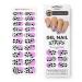 MOYOU LONDON Semi Cured Gel Nail Wraps 20 Pcs Gel Nail Polish Strips for Salon-Quality Manicure Set with Nail File & Wooden Cuticle Stick (UV/LED Lamp Required) - Nailsbyalicewhite 01