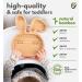 Bamboo Bunny Suction Plate for Babies | Secure Feeding & Weaning | 6+ Months (Yellow) - Buy Online on GoSupps.com