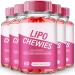 Lipo Chewies Brazillian Gummies Lipo Chewies Keto ACV Keto Supplement Gummies - Maximum Strength All Natural Support Formula Keto+ACV Advanced Formula LipoChewies Keto Gummy Reviews (5 Pack)