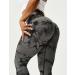 VOYJOY Tie Dye High Waist Yoga Pants with Scrunch Butt Lift - Black Gray Medium - Buy Online on GoSupps.com