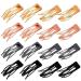 32 Pieces Snap Hair Clips Double Grip Hair Clips Metal Snap Clips for Hair Snap Hair Barrettes for Women (Black Rose Gold Gold Gun Black)