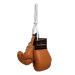 Pro Impact Mini Boxing Gloves - Miniature Punching Gloves - Holiday Christmas Ornament - Hanging Decoration or Souvenir Display - for Home & Car Use - 1 Pair Orange