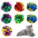 Prasacco 20 pieces of crackling ball for cats colorful cat toy balls 5 colors cat crinkle ball with noise kitten interactive ball toys (5.5 cm)