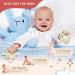 Silicone Baby Teething Toys Set | Manhattan Rattle & Chew Toys for Infants 0-12 Months | Sensory Teething Pacifiers | Baby Teether Gift Set - Milk White - Pack of 2 - Buy Online on GoSupps.com