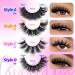 Fluffy Lashes False Eyelashes 20 Pairs Wispy Eyelashes D Curl Lashes 6D Volume Lashes Natural Look 4 Styles Mixed Strip Fake Eye Lashes Pack by GVEFETIEE A- Fluffy - Buy Online on GoSupps.com