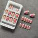 Diduikalor 24Pcs Flower Design Short Square Press on Nails - Cute Acrylic Stick on False Nails for Women - Buy Online on GoSupps.com