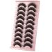 WiwoSEO 10 Pairs Faux Mink Eyelashes - Natural Wispy 3D Effect Fluffy & Curly 16MM - Buy Online on GoSupps.com