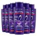 L'Or al Paris Elvital Shampoo for blonde highlighted gray hair neutralizing yellow tones Color Brillance Purple Silver Anti-yellowing shampoo 6 x 200 ml