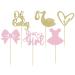 Gyufise 36 Pack It's a Girl Cupcake Toppers with Bow Dress Love Heart, Glitter Cake Picks for Baby Shower & Birthday Party - Pink - Buy Online on GoSupps.com