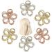 VinBee 6 PACK Metal Mini Flower Hair Claw Clips Hair Catch Barrette Jaw Clamp Hairpins Hair Accessories for Girls Women Small Flower hair clips
