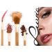 Vegan Brush Set with Container - Luvia Bamboo Makeup Brushes 4 Real Bamboo Brushes Gold Accents Ideal Christmas Gift - Buy Online on GoSupps.com