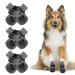 NeuWee Dog Socks 3 Pairs Double Side Anti-Slip Dog Grip Socks with Adjustable Straps Cute Soft Cotton Pet Paw Protector for Small Medium Dogs Indoor on Hardwood Floor Wear (M) M Gray