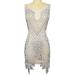 Silver Front Beaded Embroidered Crystal Applique Trim 38x84cm for Noble Dress Bodice - Buy Online on GoSupps.com