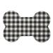 DII Braided Pet Mat Collection 100% Cotton, Heart Shape, Navy Purrfect Black/White Buffalo Check Bone Shape